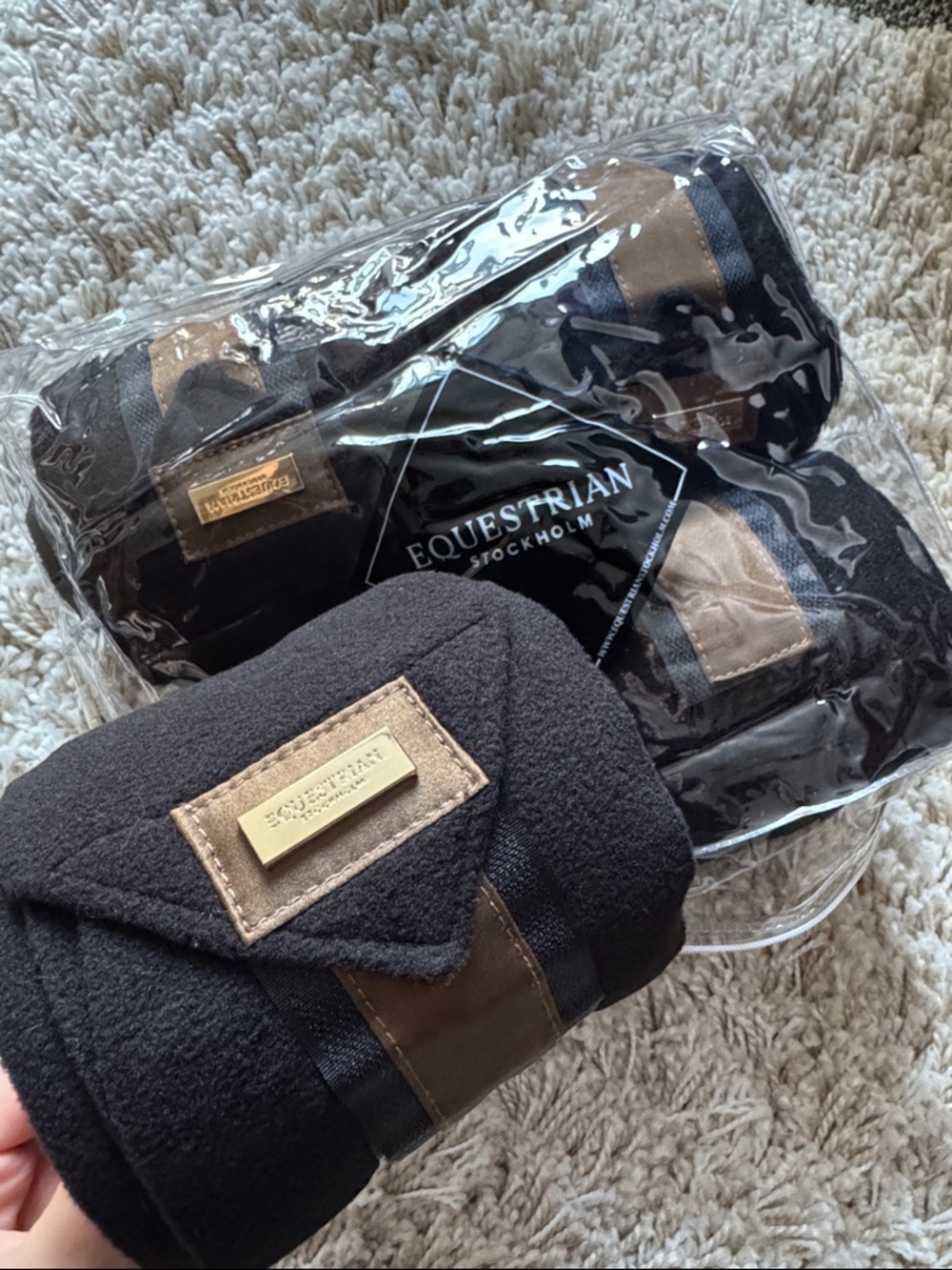 Equestrian Stockholm Golden Brass Set of 4 Polo Wraps